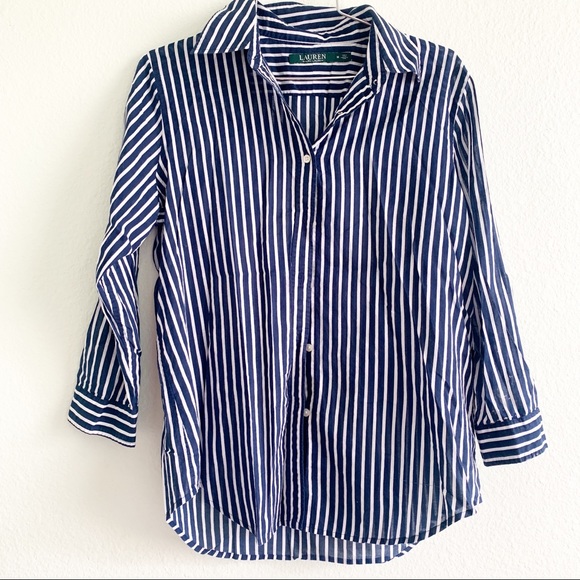 Lauren Ralph Lauren Tops - LAUREN Ralph Lauren long sleeve stripped shirt M